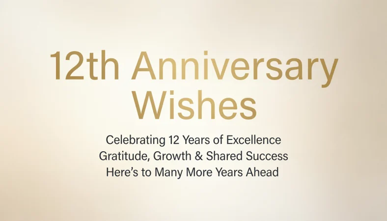 12th Anniversary Wishes