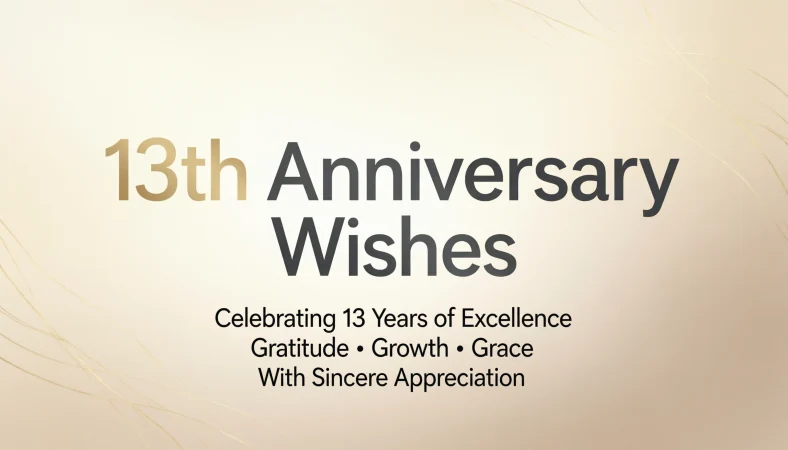 13th Anniversary Wishes