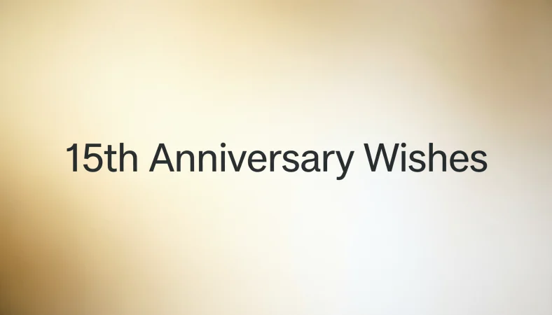 15th Anniversary Wishes