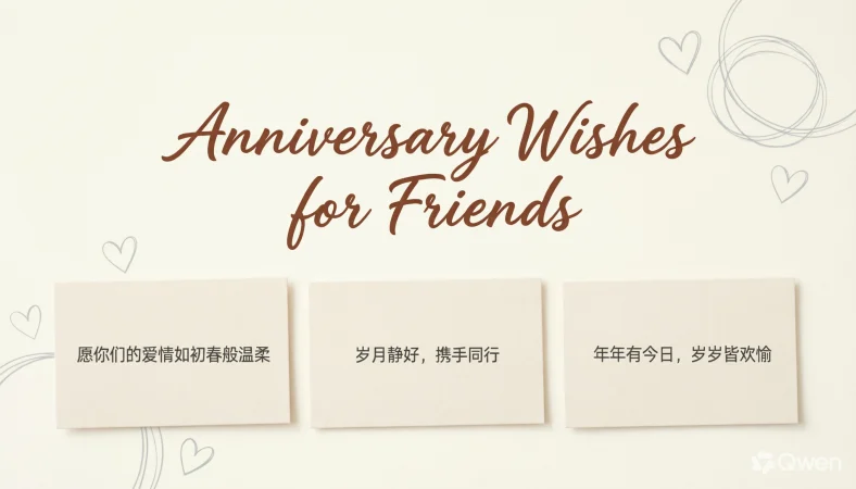 Anniversary Wishes for Friends