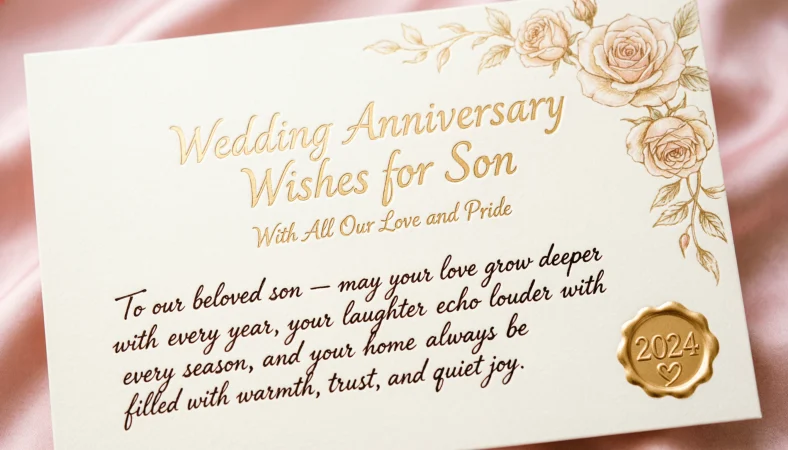 Wedding Anniversary Wishes for Son